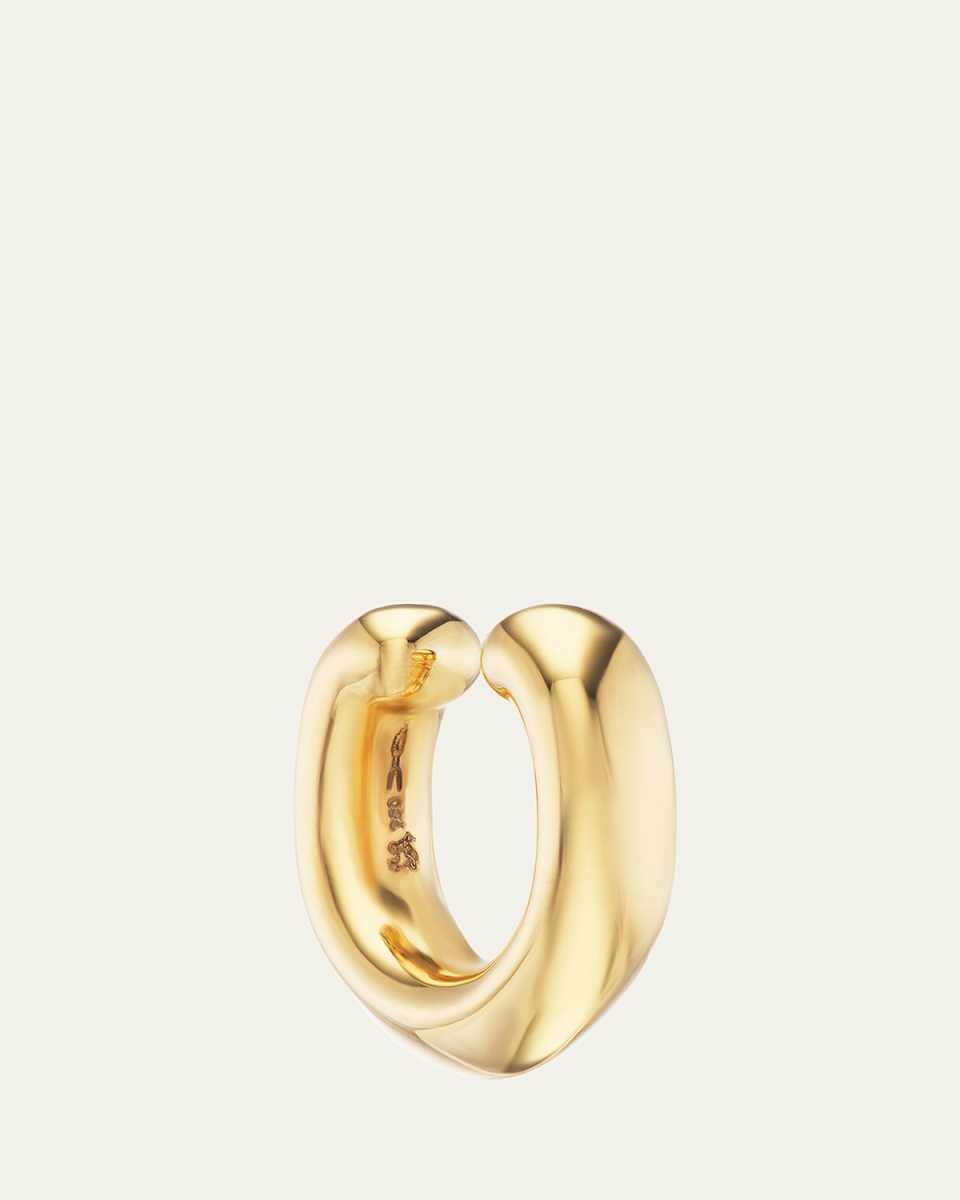 18K Yellow Gold Pave Shard Ear Cuff
